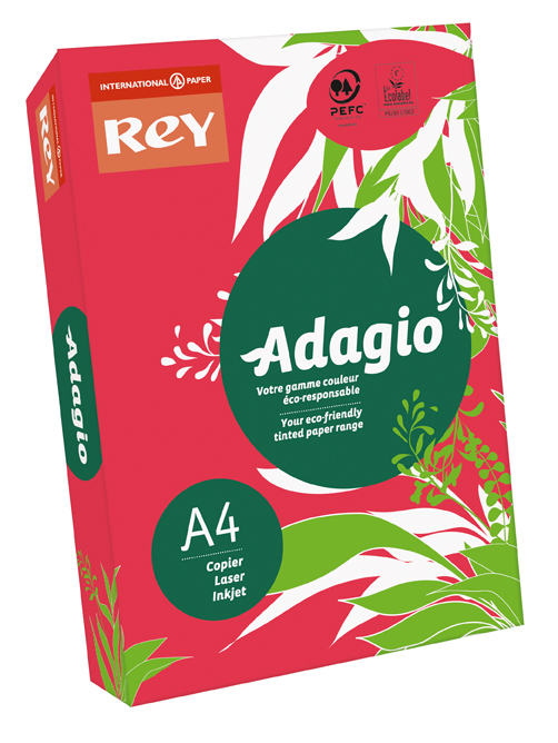 Adagio Red A4 Copier Paper 80gsm