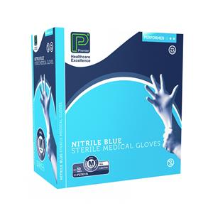 Blue Sterile Nitrile Gloves Pk 50 LARGE