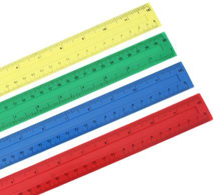 30cm Asst. Coloured Rulers Pk 100
