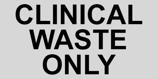 Clinical Waste Only Sticker 6 x 4