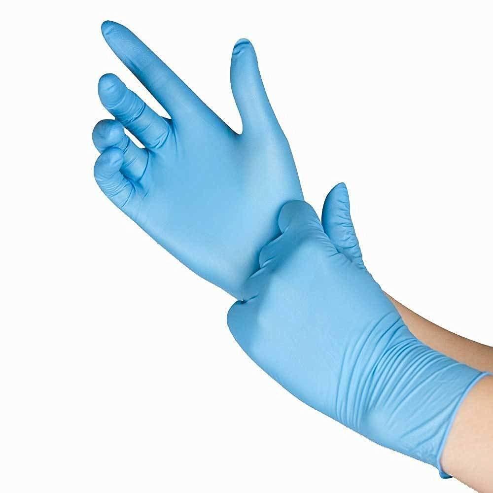 Blue Nitrile P/F Medium Gloves Pk100