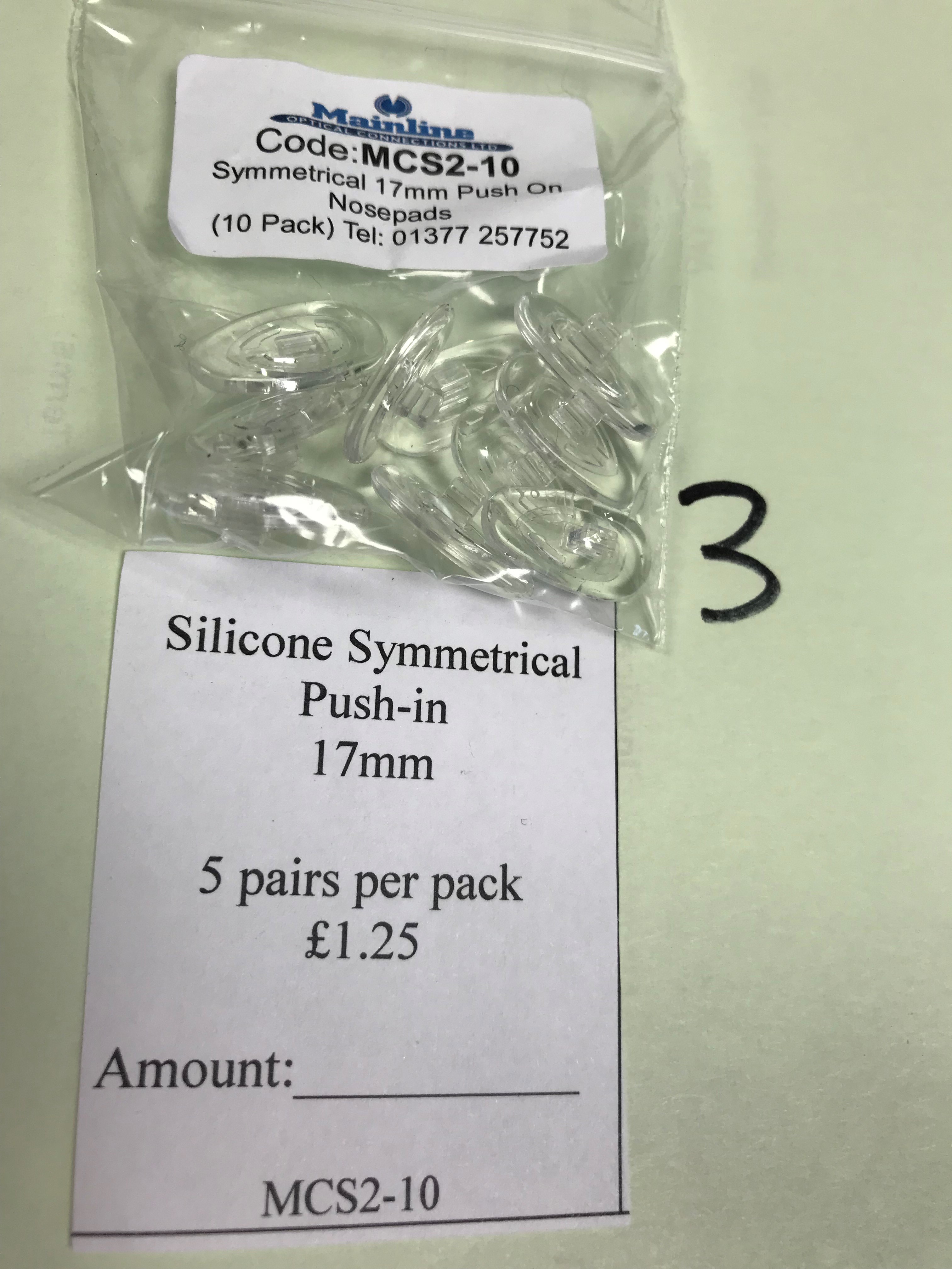 SILICONE SYM PUSH IN 17mm No. 3