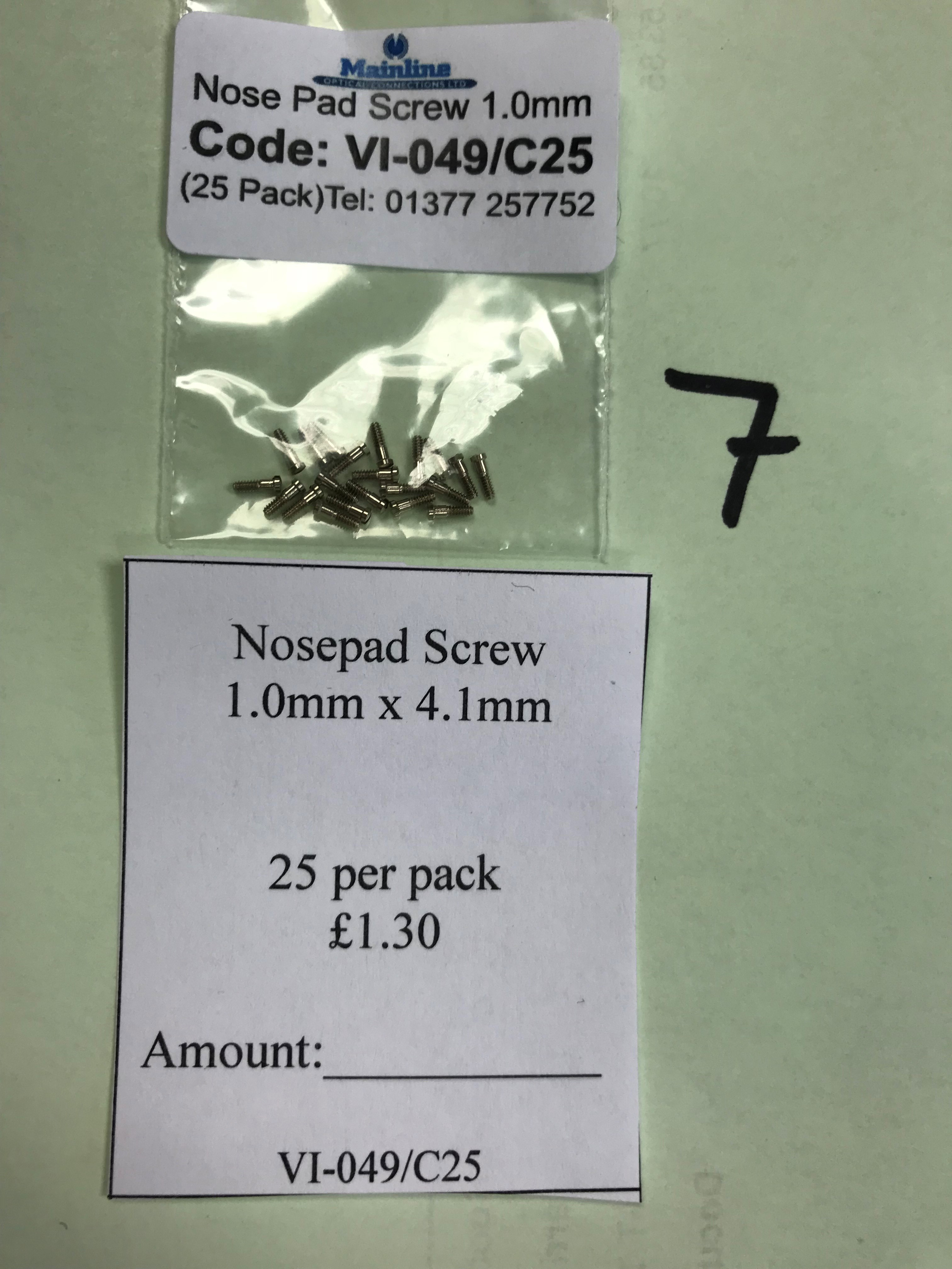 NOSEPAD SCREW 1.0mm x 4.1mm No. 7