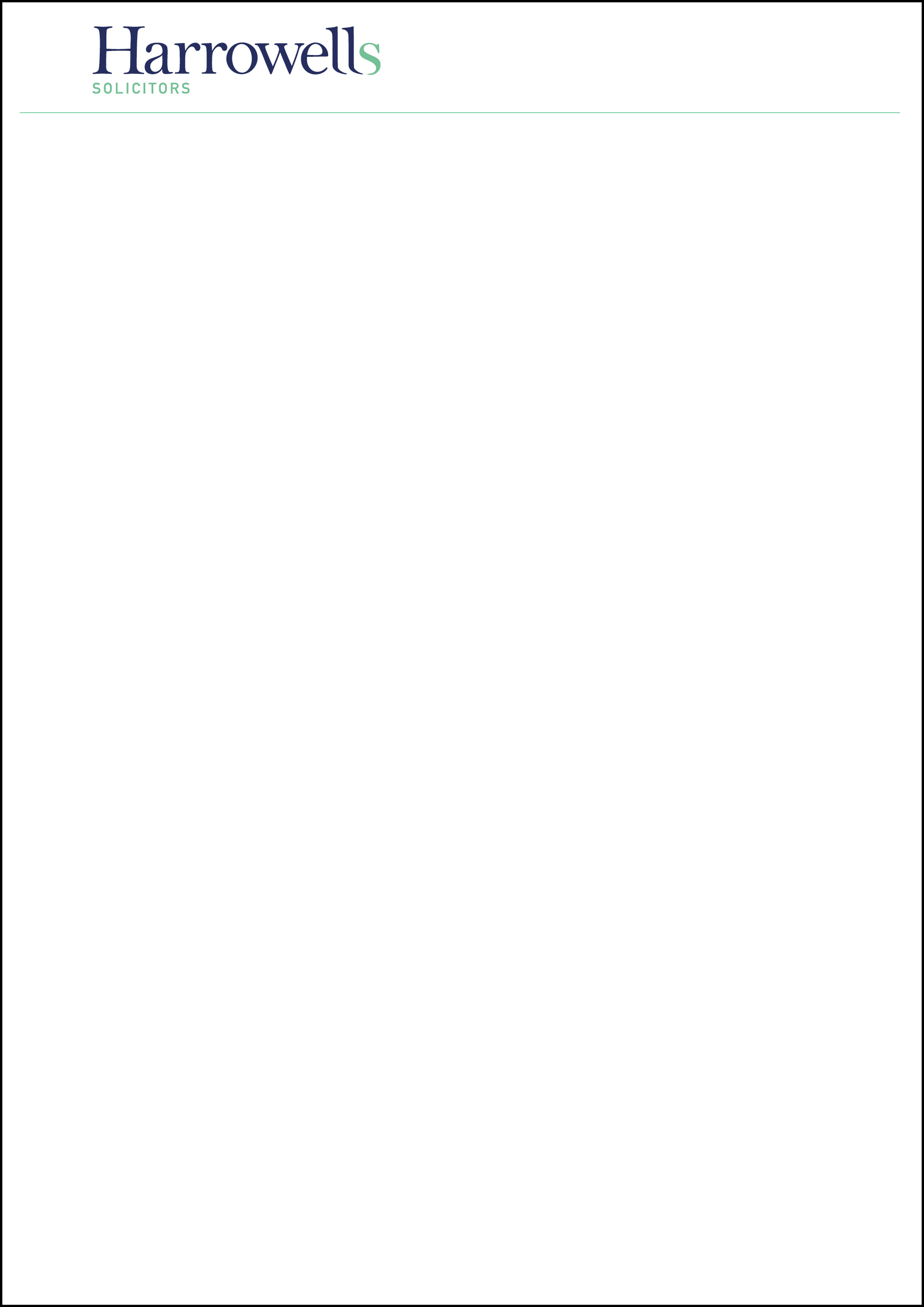 Harrowells Letterhead A4 Printed, Pk500