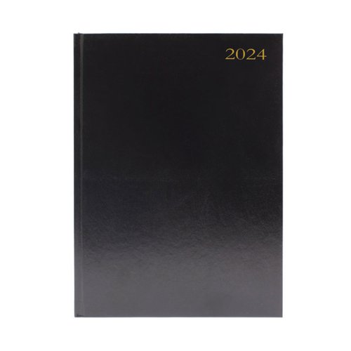 5 Star 2024 A4 Day/Pge Appoint Diary Blk