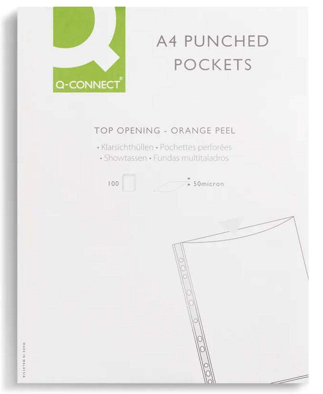 A4 Q Connect Pockets Pack 100