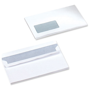 DL S/S White Window Envelopes 90gsm