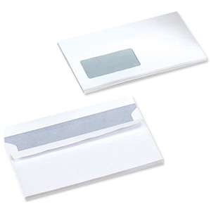 DL S/S White Window Envelopes 100gsm