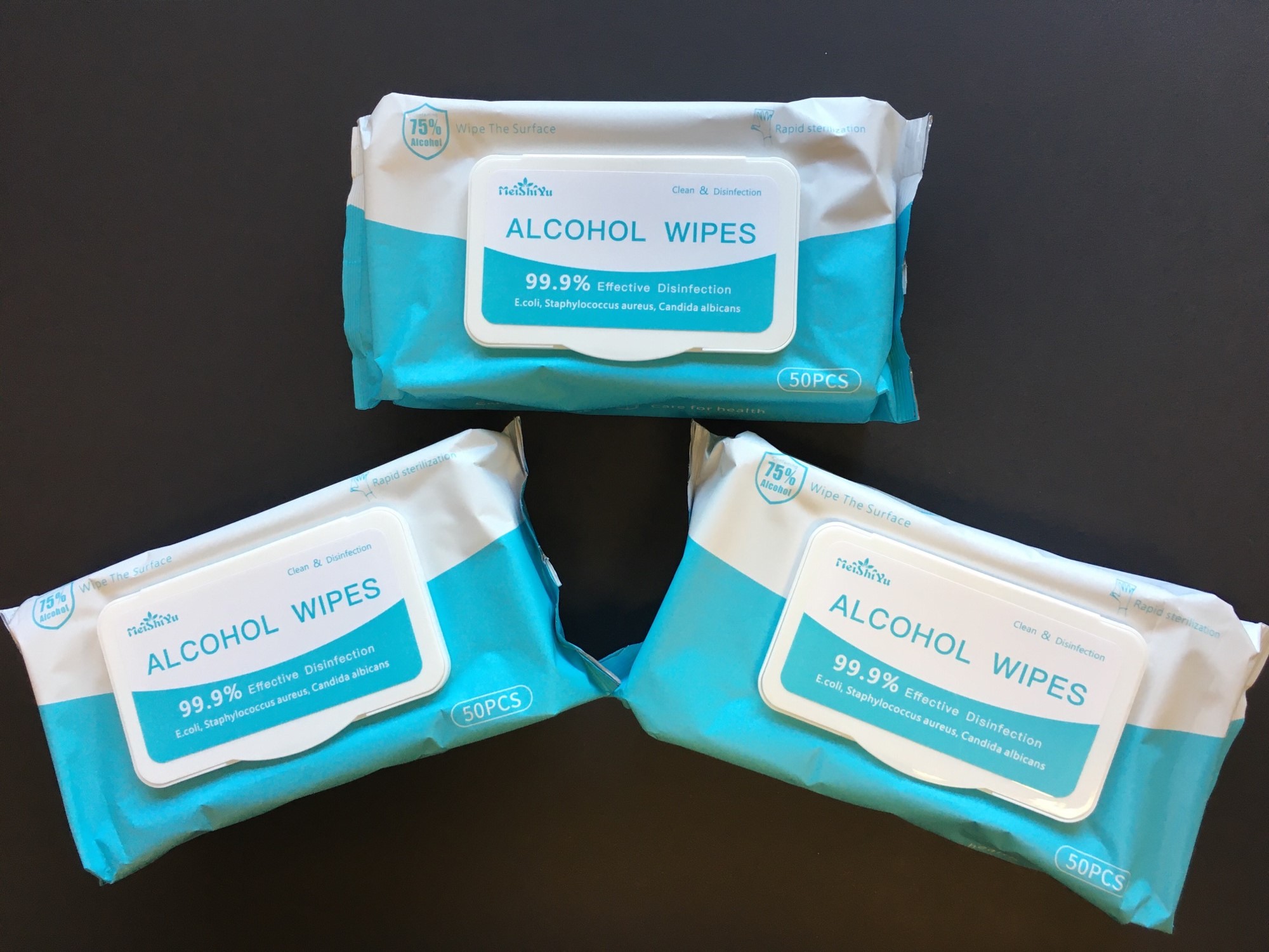 75% alcohol wipes pack 50
