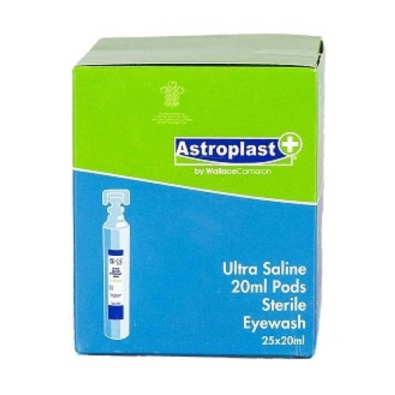 Wallace Cameron astroplast sterile saline pods, size 20ml - box of 25