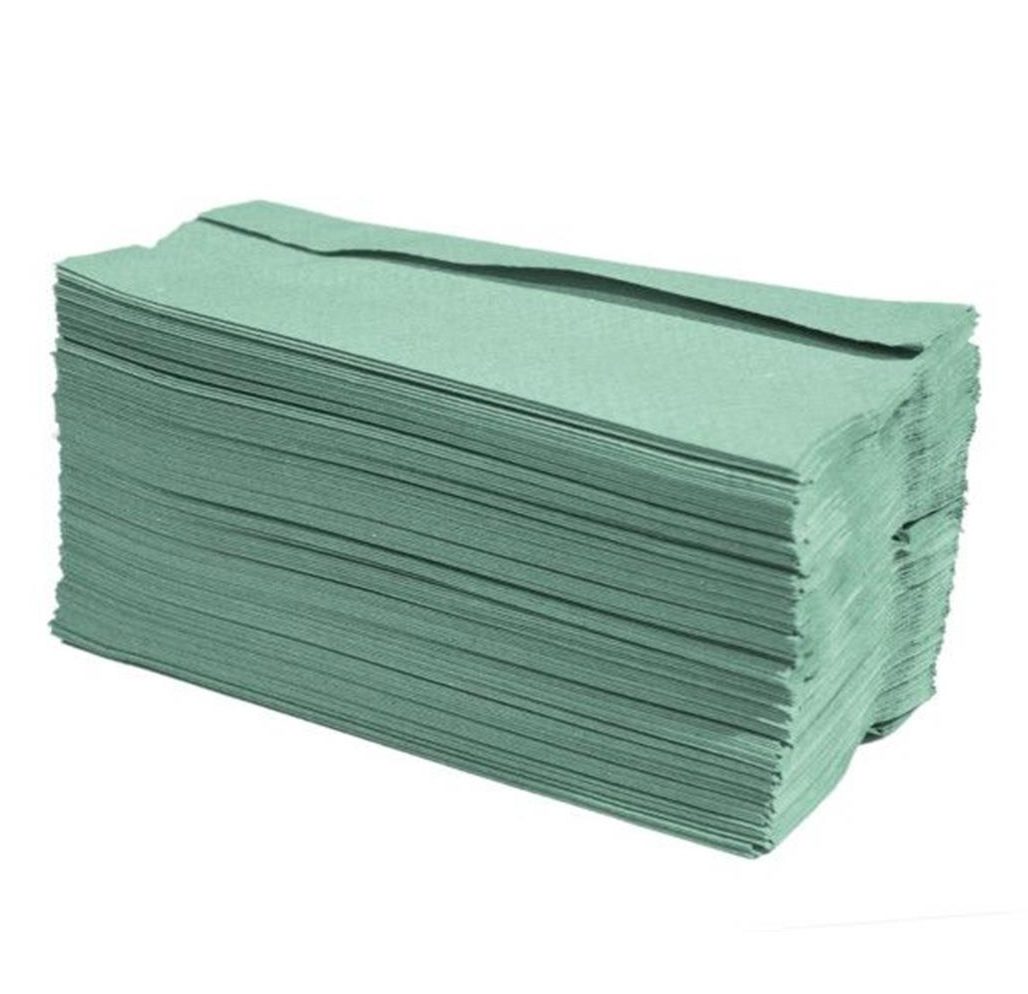 Hand Towels C Fold 1ply Green x 2400