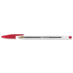 BIC CRISTAL BALL PEN MEDIUM RED - MULTI BUY DISCOUNT AVAILABLE!!