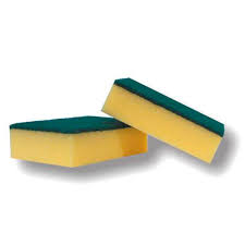 SCOURERS FOAMBACK GREEN/YELLOW (pk 10)