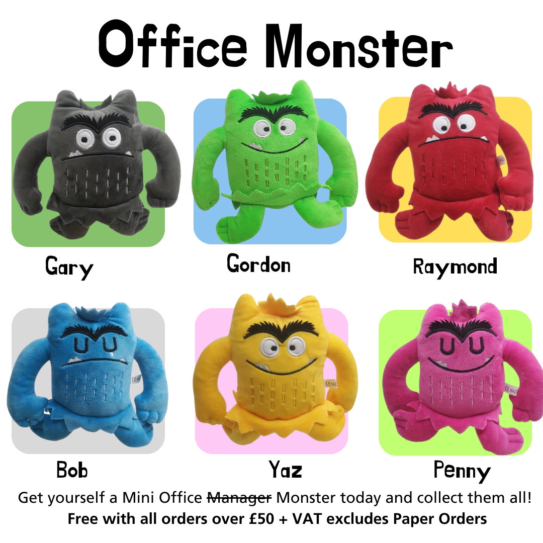 Free Gift Over £50 (1 Gift Per Order) Excludes Paper/EOS orders W19cm x H13cm. 1 Assorted Monster