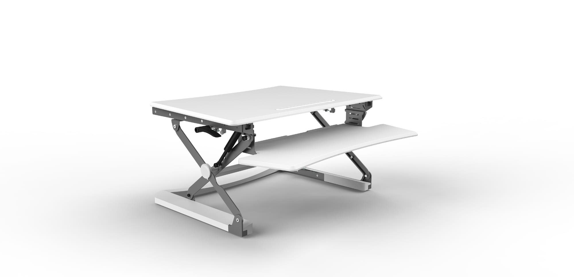 SIT/STAND DESK RISER WHITE