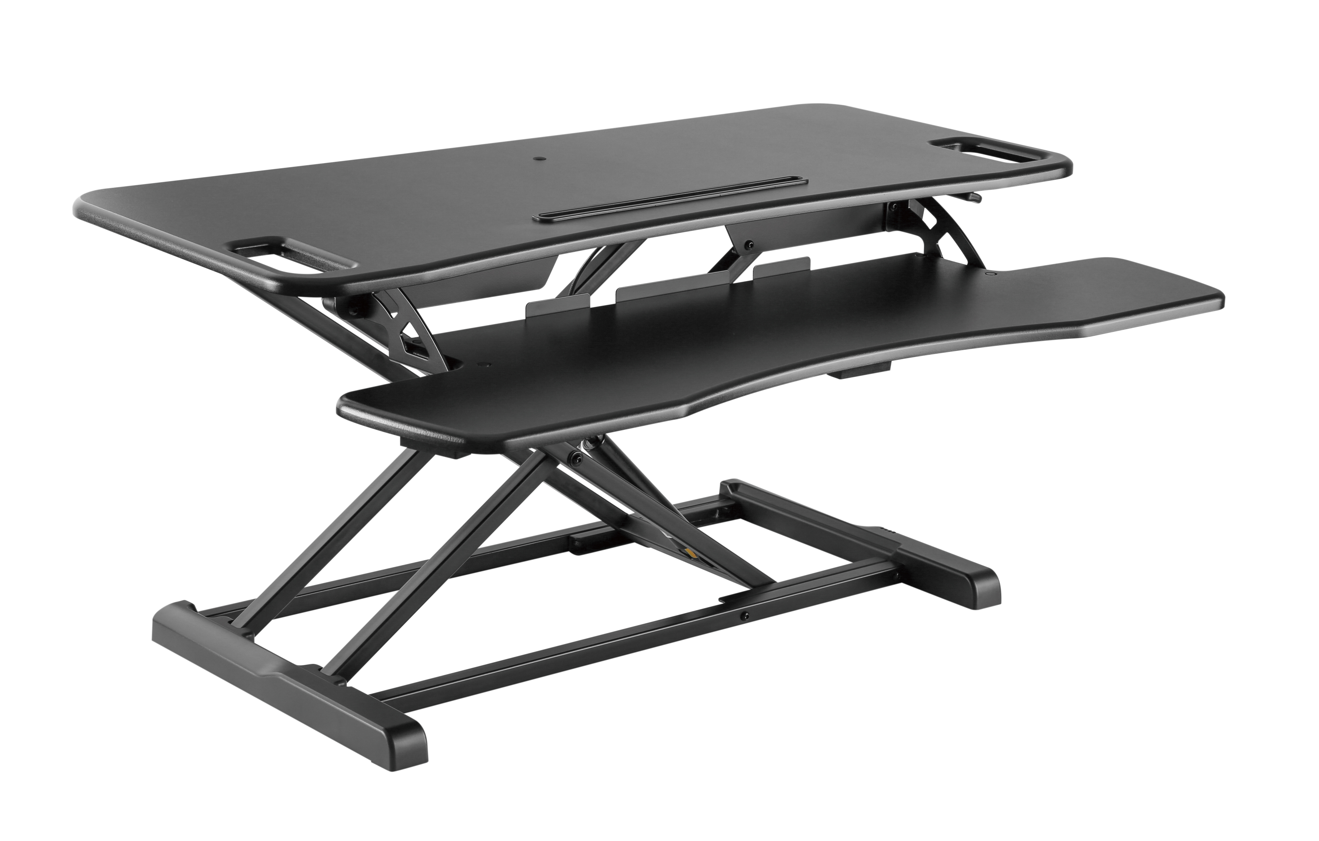 Pneumatic Sit Stand Desk Converter Black