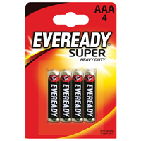 Eveready Super Heavy Duty Batteries AAA RO3B4UP Eveready Super Heavy Duty Batteries AAA RO3B4UP