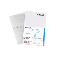 Rexel Budget Pocket A4 Clear 11000 Rexel Budget Pocket A4 Clear 11000