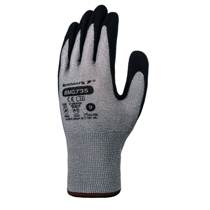Benchmark BMG735 Cut C Nitrile Sandy Gloves Benchmark BMG735 Cut C Nitrile Sandy Gloves