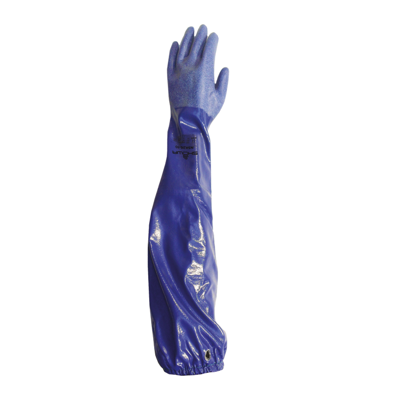 Showa NSK26 Dual Nitrile Chemical Gauntlet Showa NSK26 Dual Nitrile Chemical Gauntlet