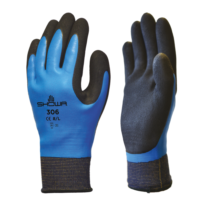 Showa 306 Water Repellant Latex Grip Gloves Showa 306 Water Repellant Latex Grip Gloves