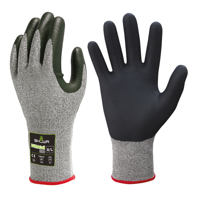 Showa 386 Cut Protection Lvl C Duracoil Gloves Showa 386 Cut Protection Lvl C Duracoil Gloves