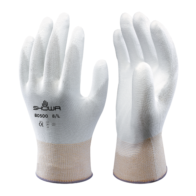 Showa BO500 White Multi Purpose PU Palm Gloves Showa BO500 White Multi Purpose PU Palm Gloves