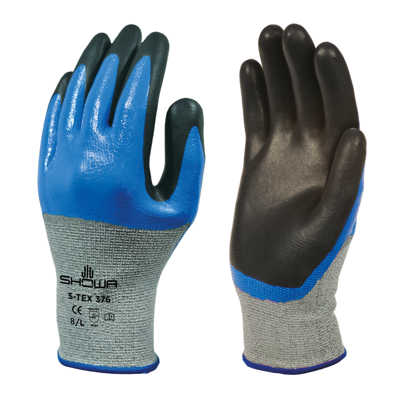 Showa S-Tex 376 Cut Resistant Oil Grip Gloves Showa S-Tex 376 Cut Resistant Oil Grip Gloves