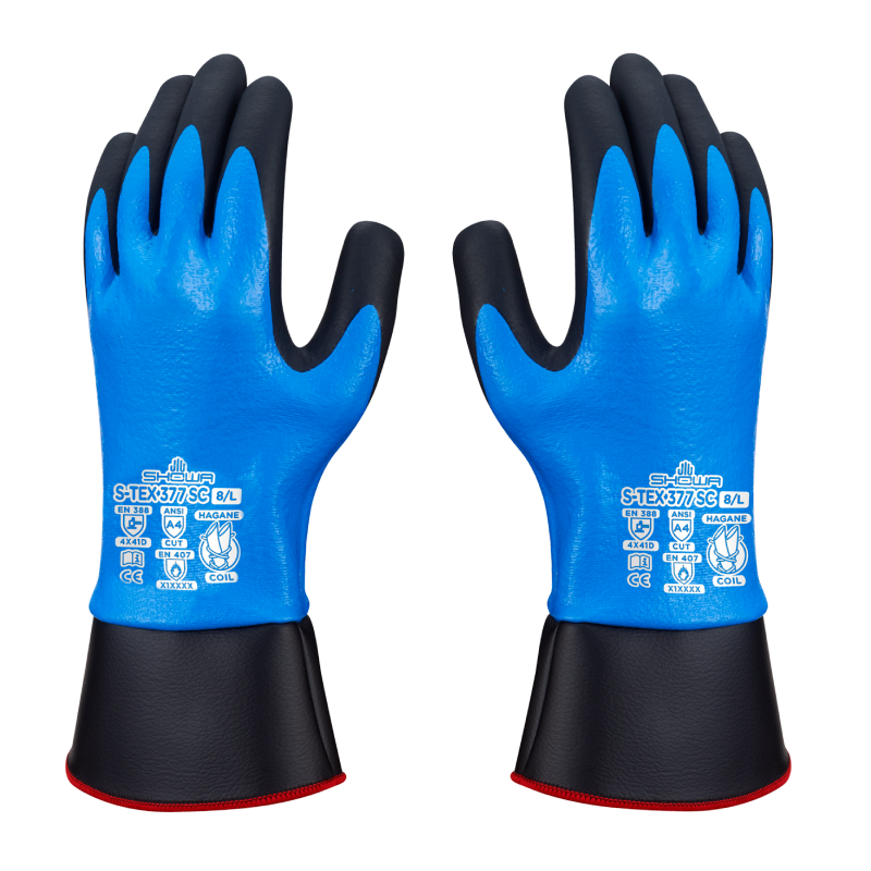 Showa S-Tex 377SC Cut D Safety Cuff Gauntlet Showa S-Tex 377SC Cut D Safety Cuff Gauntlet