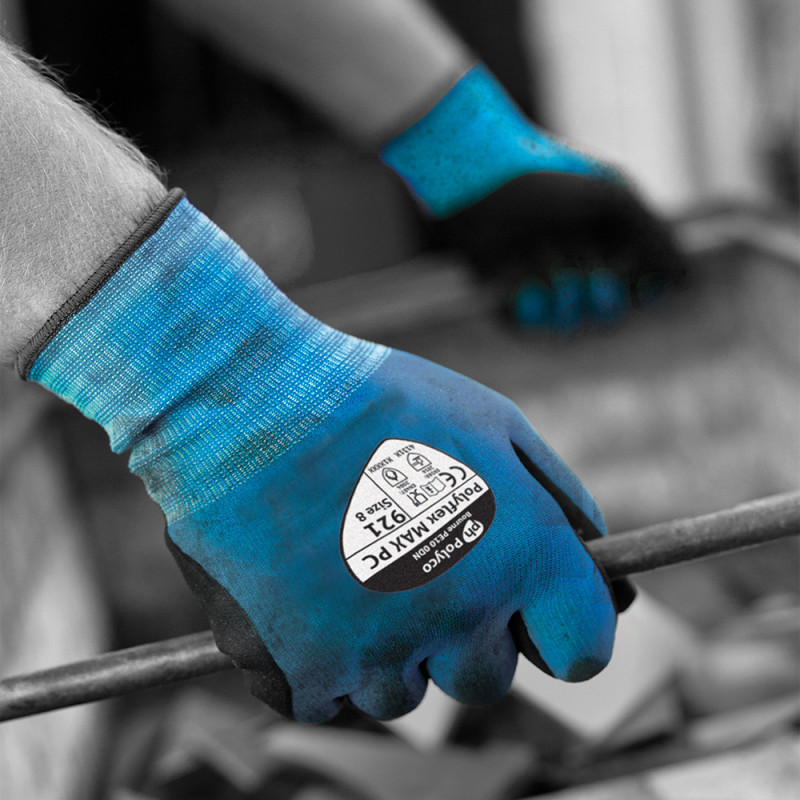 Polyco Polyflex® MAX PC Nylon Foamed Nitrile Palm Coated Glove Polyco Polyflex® MAX PC Nylon Foamed Nitrile Palm Coated Glove