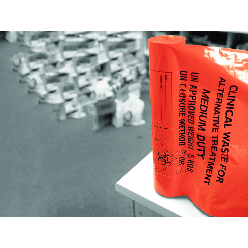 Polyco Medium Duty Clinical Waste Sacks (30L 5Kg)