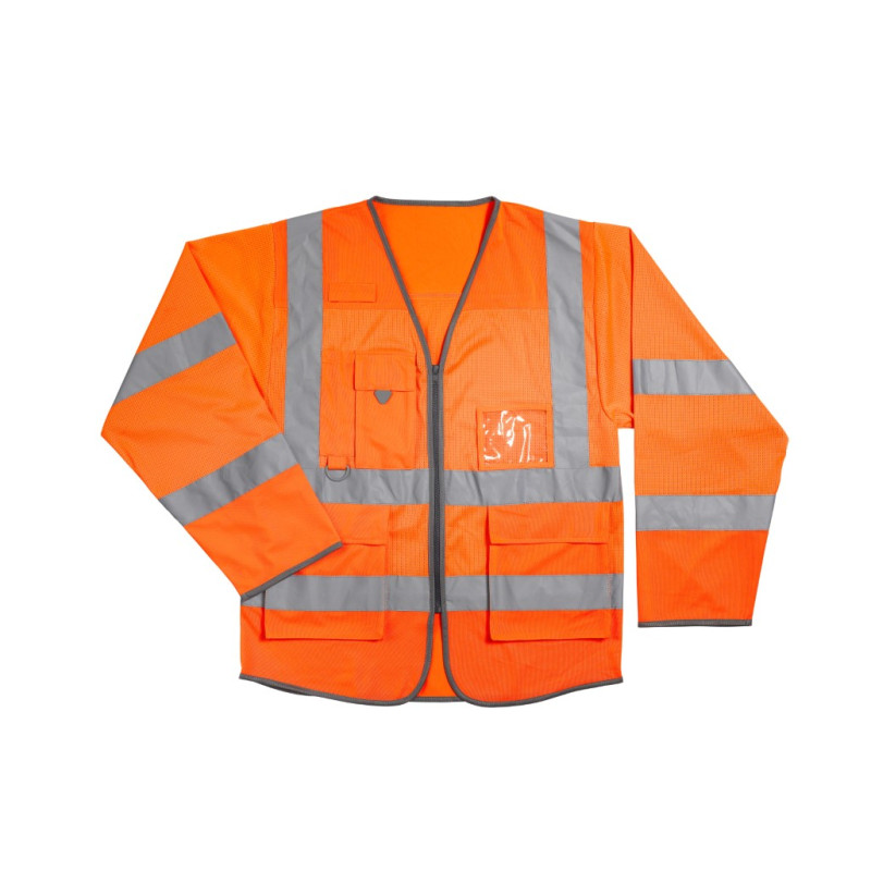 Warrior Hi-Vis Long Sleeve Executive Mesh Waistcoat Warrior Hi-Vis Long Sleeve Executive Mesh Waistcoat