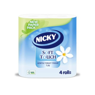 Nicky soft 2 ply white toilet tissue 200